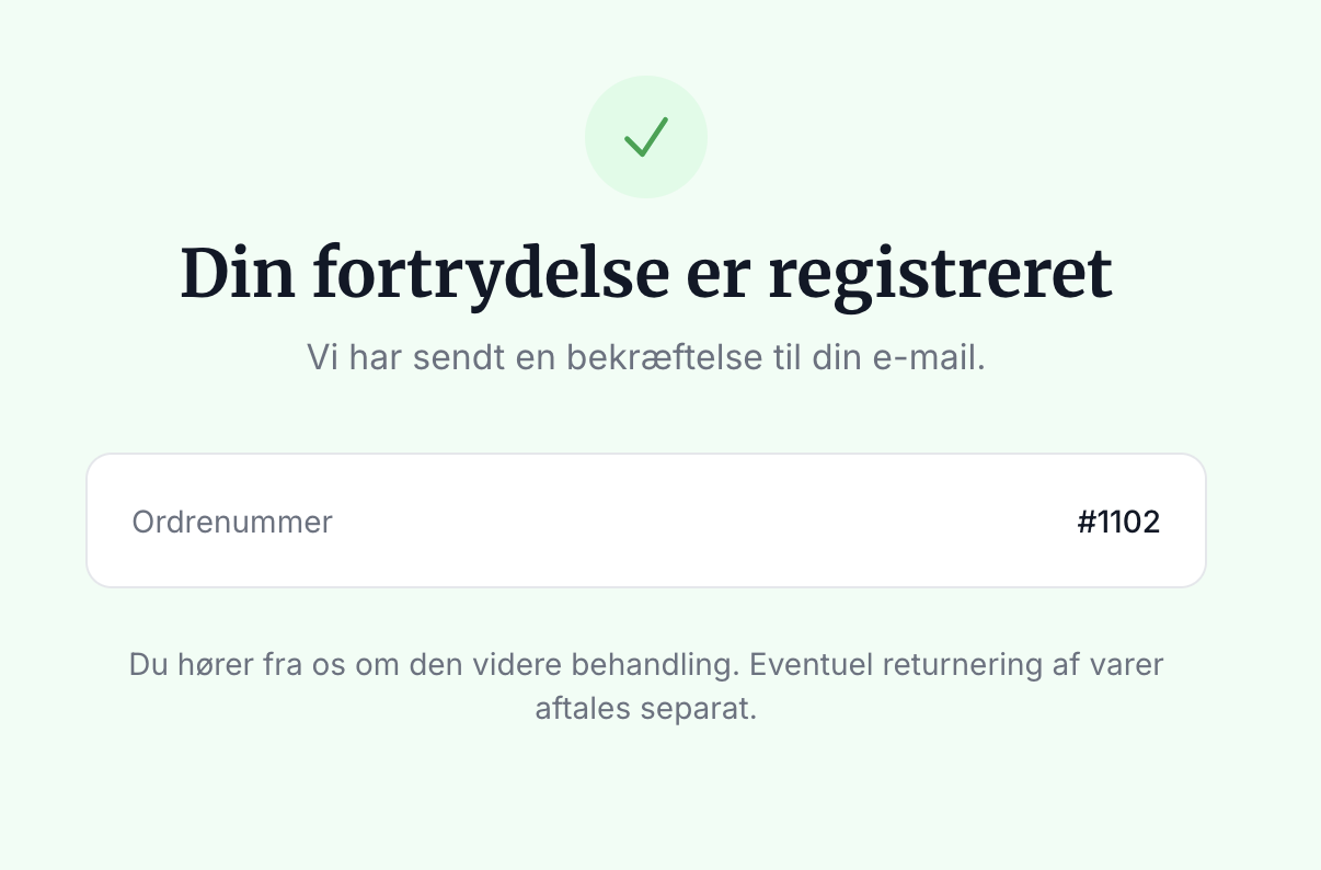 Nu kan dine kunder fortryde købet online