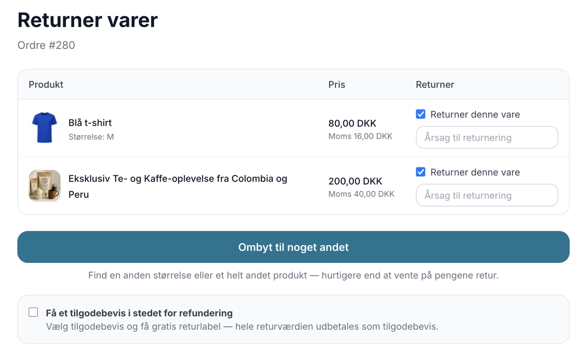 Nu kan dine kunder bytte i stedet for at returnere