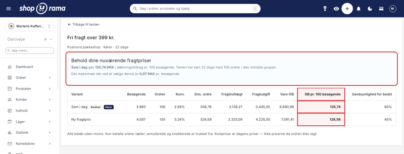 Hvad skal fragten koste? Sådan finder du svaret i din egen shop