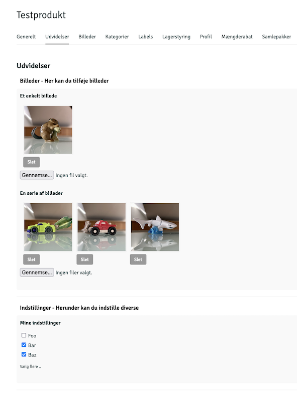 Extension form example