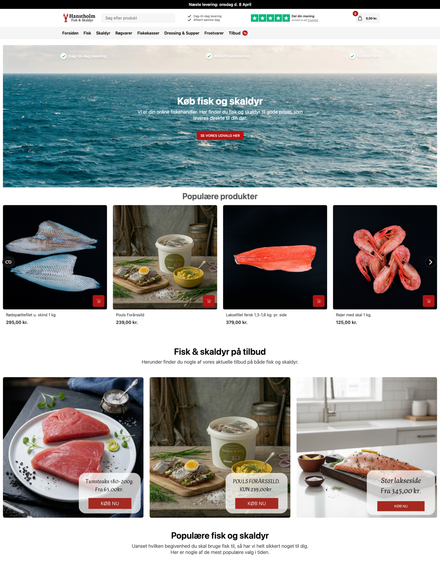 Hafiska, friske fødevarer via webshop