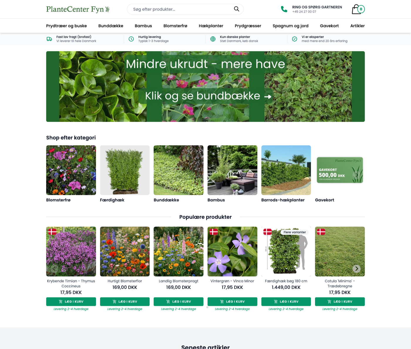 PlanteCenter Fyn, dansk-producerede haveplanter via dropshipping