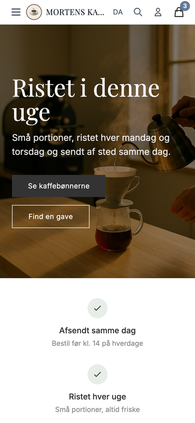 Washington på mobil: forsiden